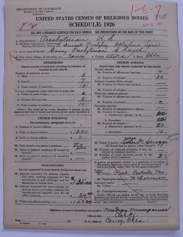 Scan of Presbyterian Church in the United States: 3038