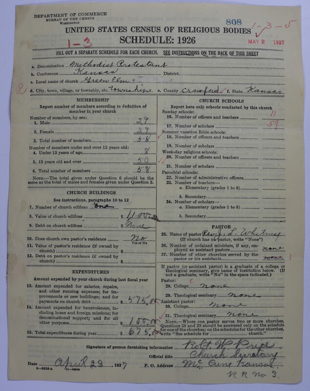 Scan of Methodist Protestant Church: 808