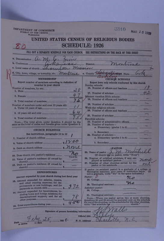 Scan of African Methodist Episcopal Zion Church: 2310