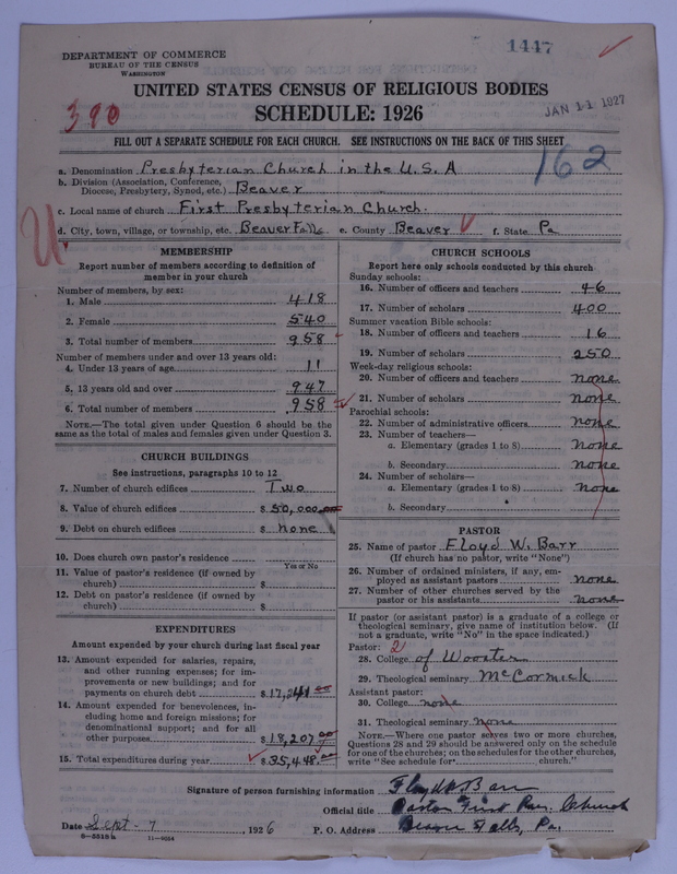 Scan of Presbyterian Church in the United States of America: 1447