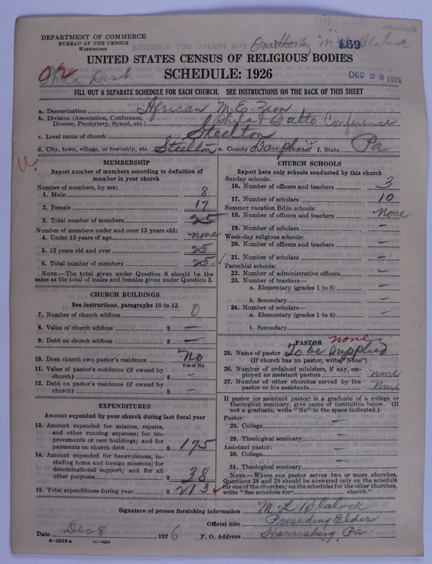Scan of African Methodist Episcopal Zion Church: 169