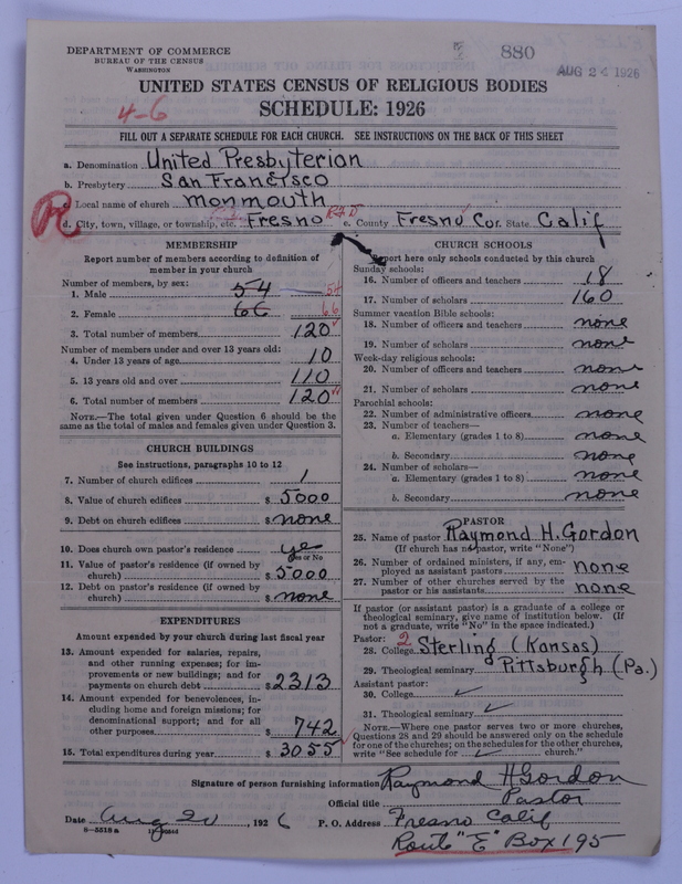 Scan of United Presbyterian Church of North America: 880