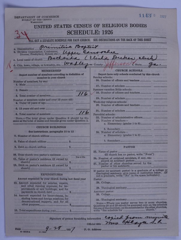 Scan of Primitive Baptists: 1143