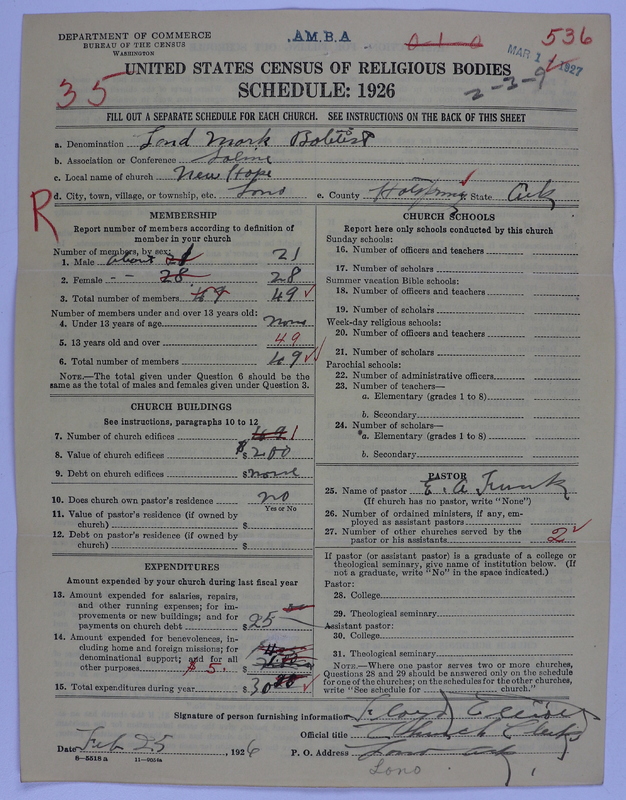 Scan of Landmark Baptist of America: 536