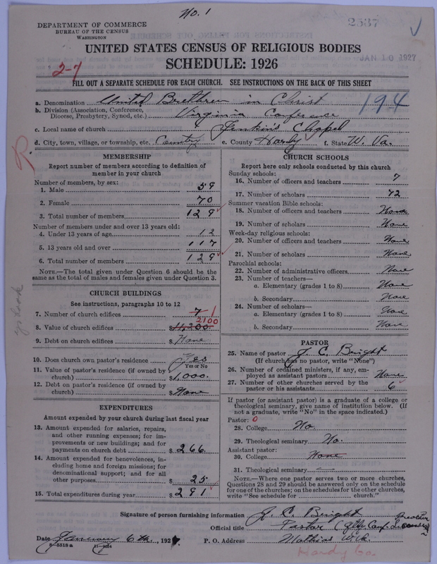 Scan of Church of the United Brethren in Christ: 2537