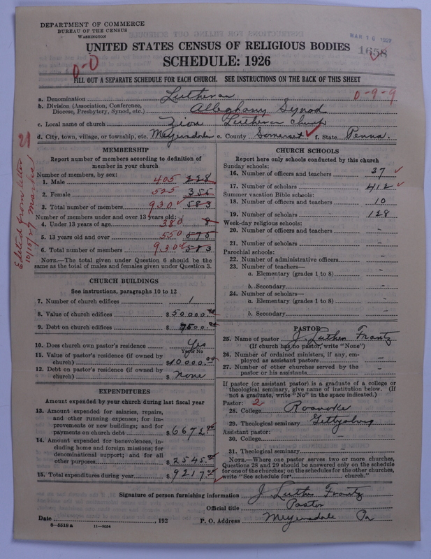 Scan of United Lutheran Church in America: 1658
