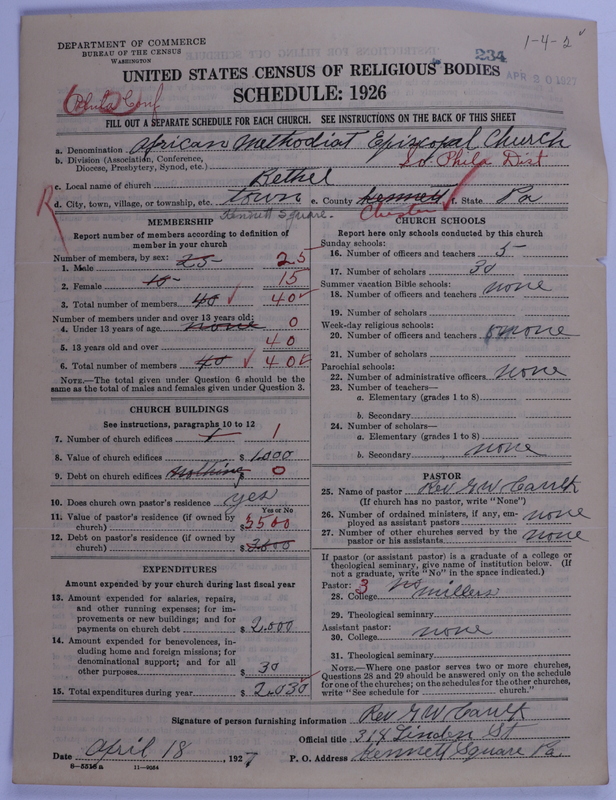Scan of African Methodist Episcopal Church: 234