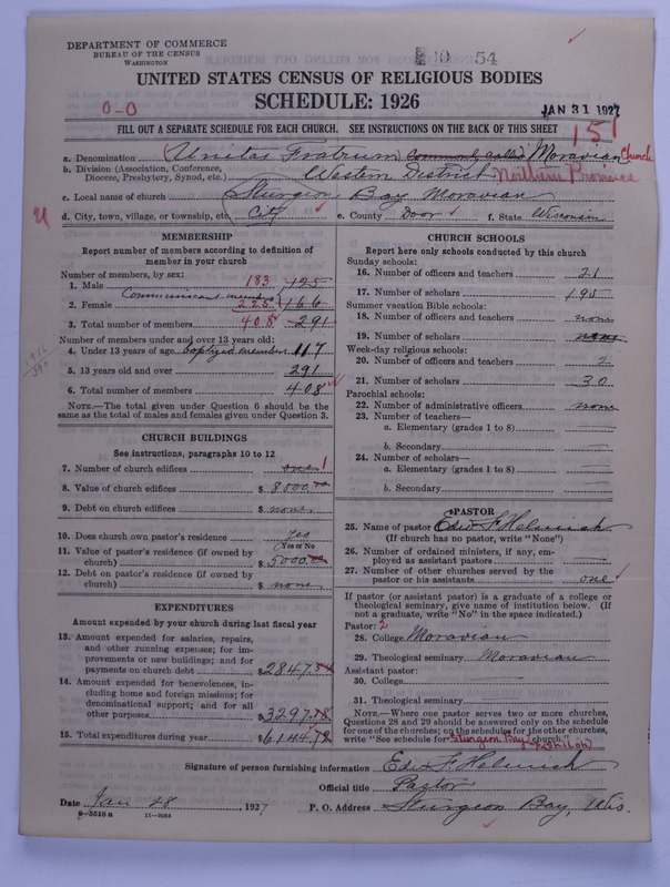 Scan of Moravian Church in America: 54