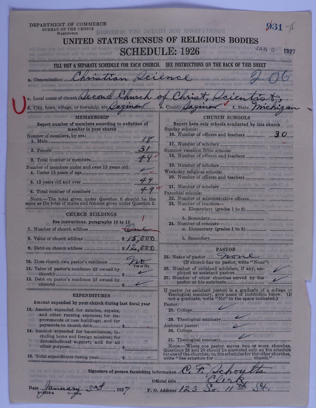 Scan of Church of Christ, Scientist: 931