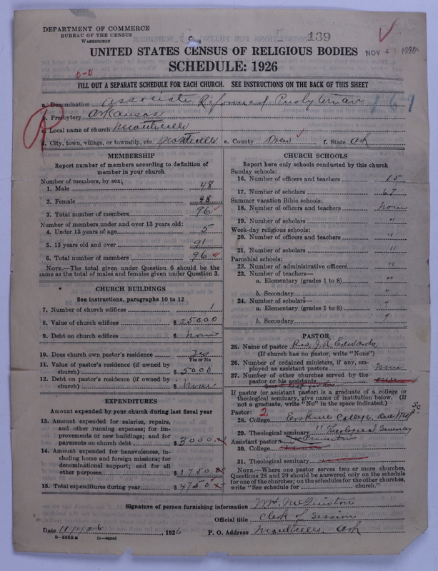 Scan of Associate Reformed Presbyterian Church: 139