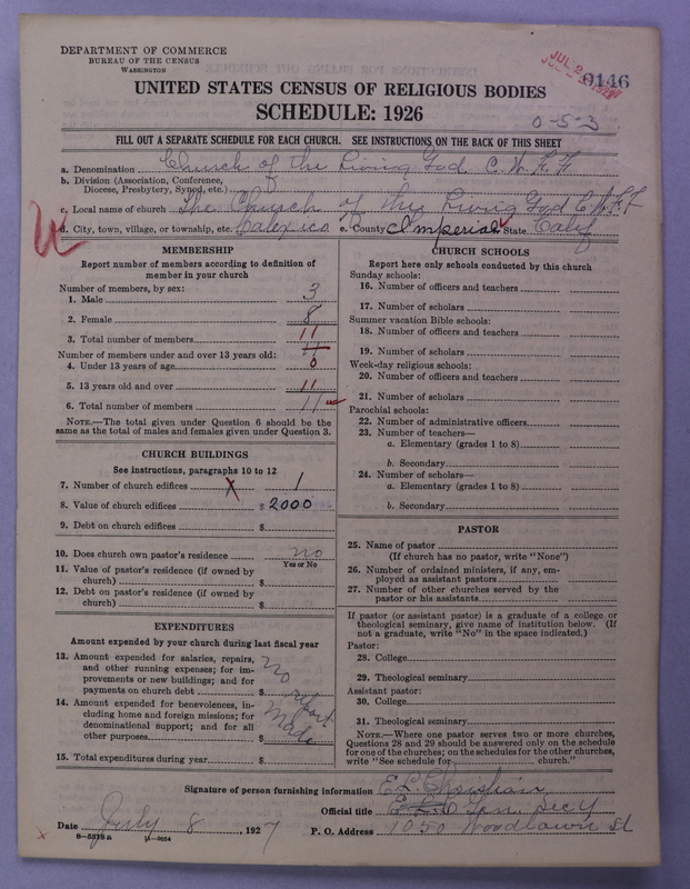Scan of Church of the Living God, Christian Workers for Fellowship: 146