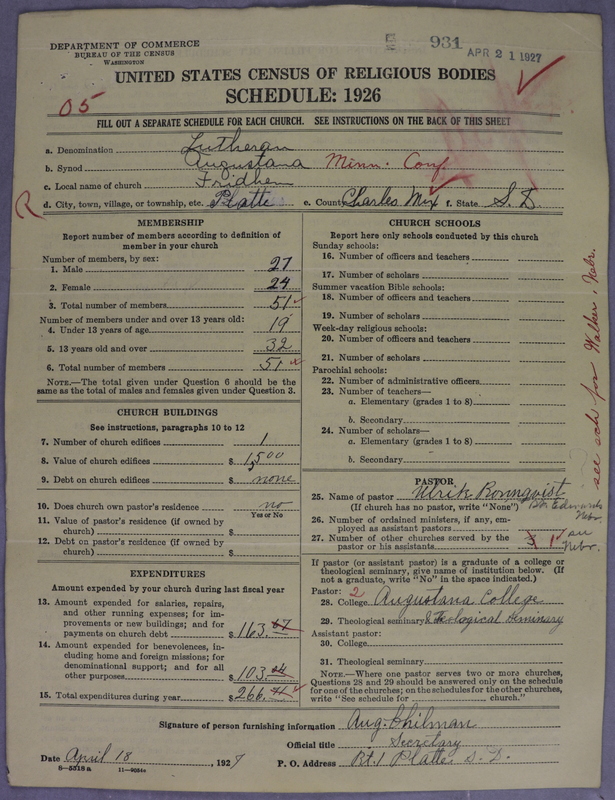 Scan of Evangelical Lutheran Augustana Synod of North America: 931