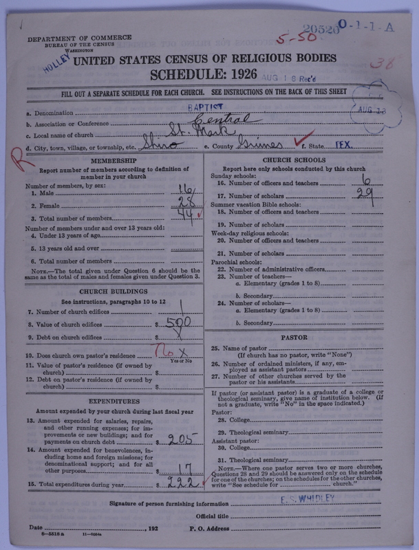 Scan of Negro Baptists: 20520