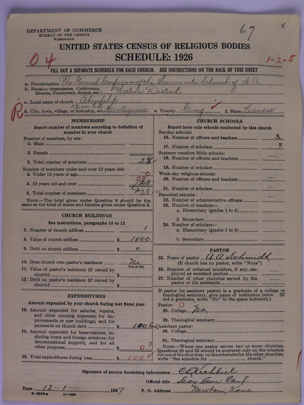 Scan of General Conference of the Mennonite Church of North America: 67