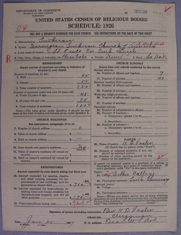 Scan of Norwegian Lutheran Church of America: 2038