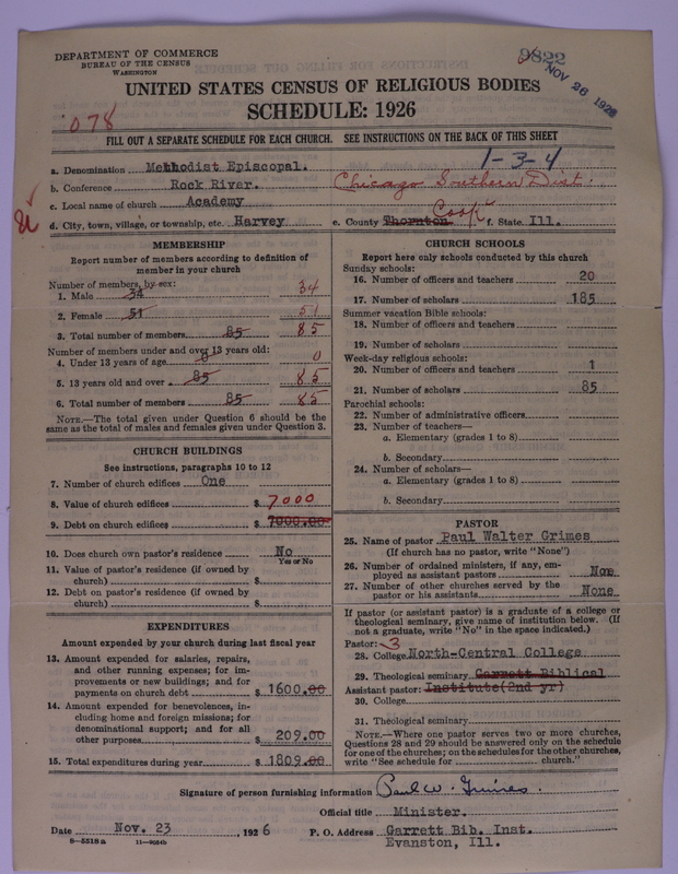 Scan of Methodist Episcopal Church: 9822