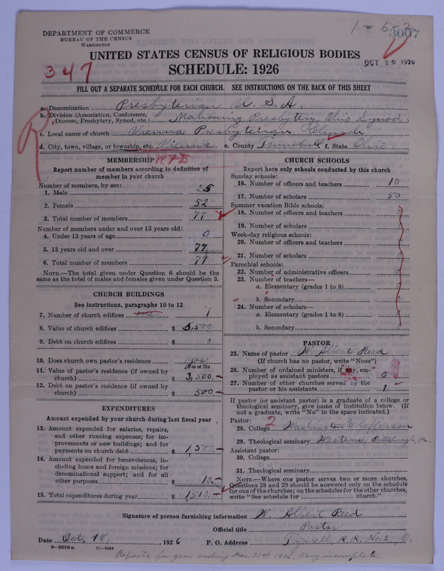 Scan of Presbyterian Church in the United States of America: 3007