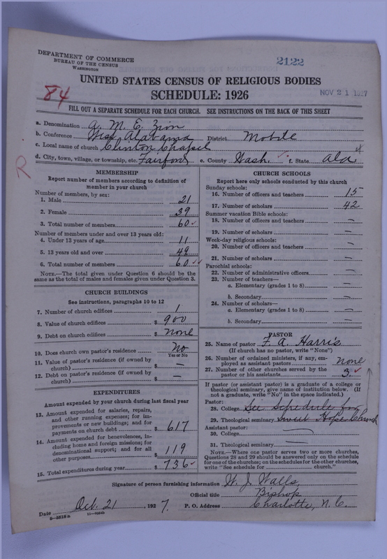 Scan of African Methodist Episcopal Zion Church: 2122