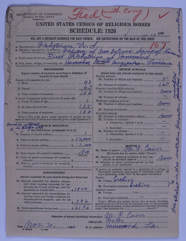 Scan of Federated Churches:
