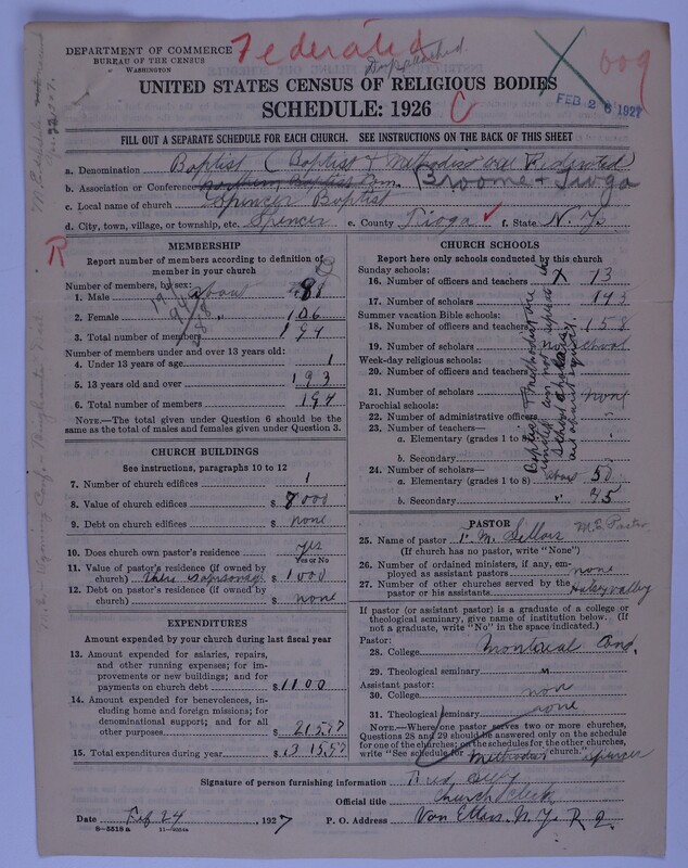 Scan of Federated Churches: