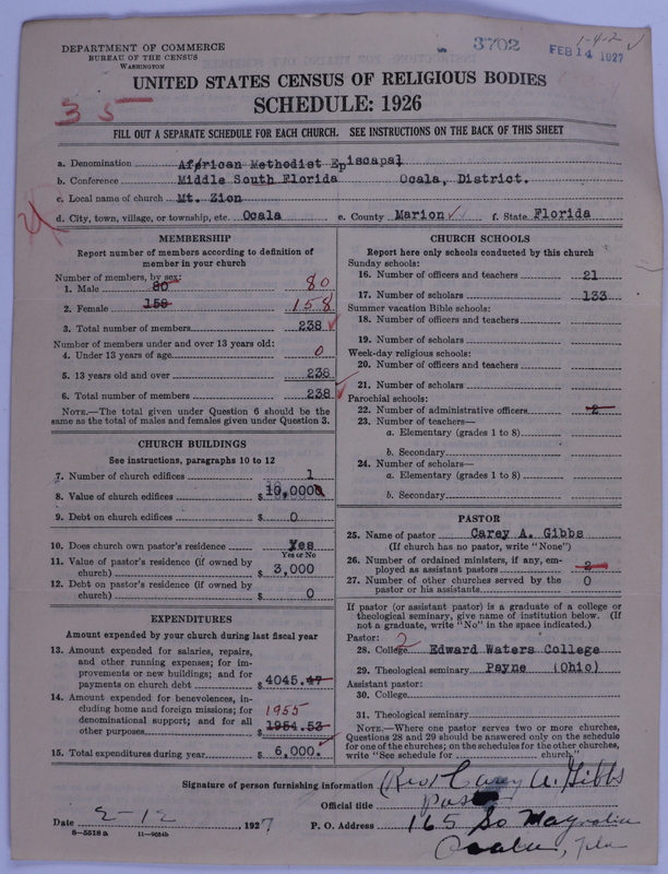 Scan of African Methodist Episcopal Church: 3702