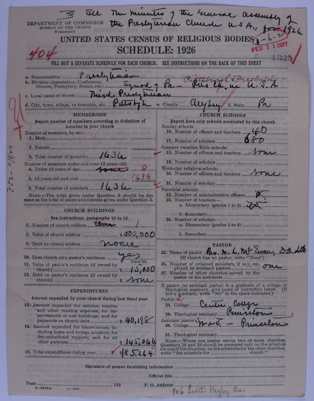Scan of Presbyterian Church in the United States of America: 1320