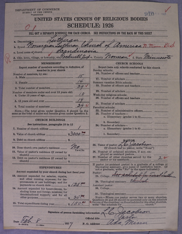 Scan of Norwegian Lutheran Church of America: 910