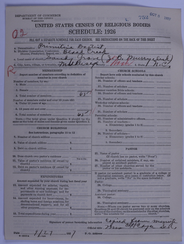 Scan of Primitive Baptists: 752