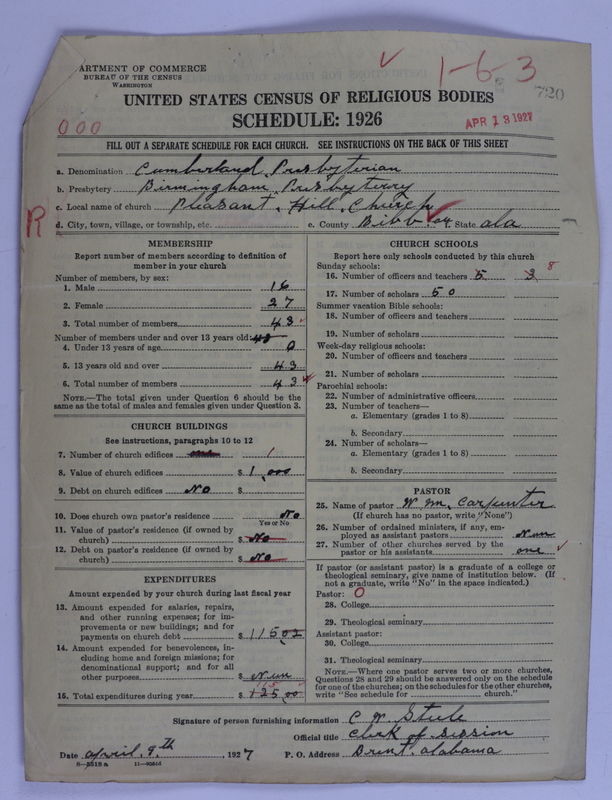 Scan of Cumberland Presbyterian Church: 720