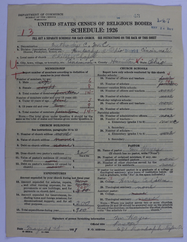 Scan of Colored Methodist Episcopal Church: 43