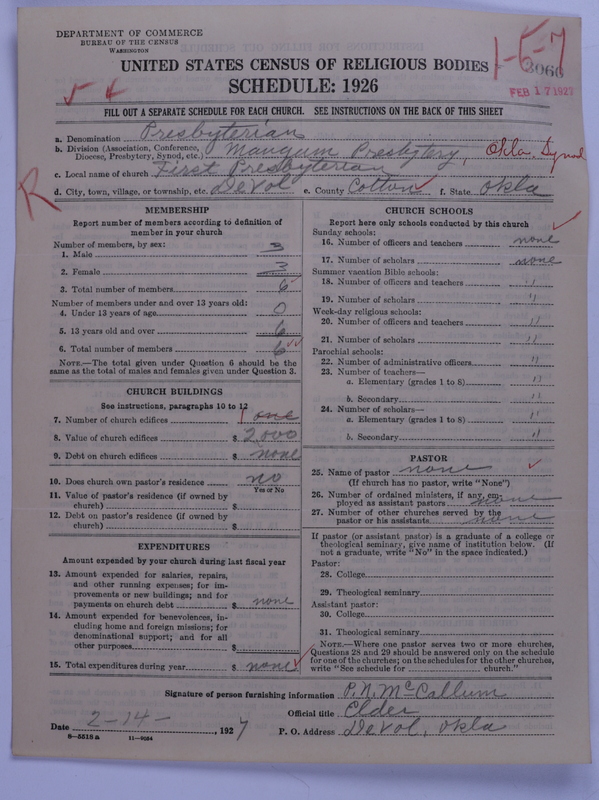 Scan of Presbyterian Church in the United States: 3060