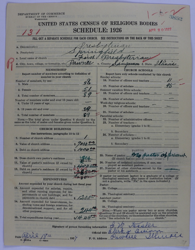 Scan of Presbyterian Church in the United States of America: 3852