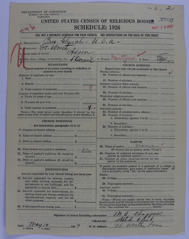 Scan of Presbyterian Church in the United States of America: 7709