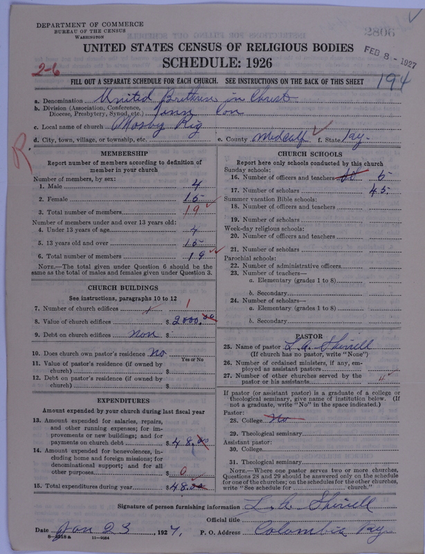 Scan of Church of the United Brethren in Christ: 2806