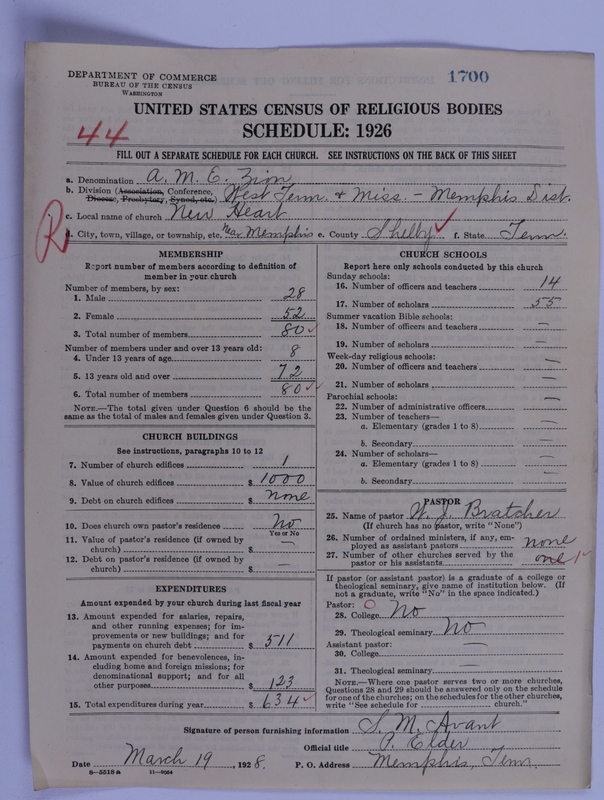 Scan of African Methodist Episcopal Zion Church: 1700