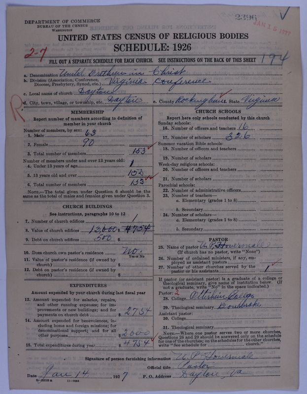 Scan of Church of the United Brethren in Christ: 2396