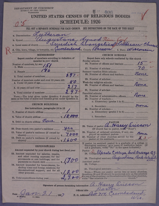 Scan of Evangelical Lutheran Augustana Synod of North America: 406