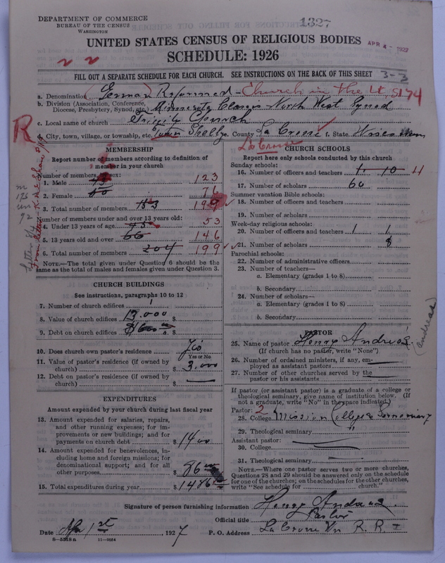 Scan of Reformed Church in the United States: 1327