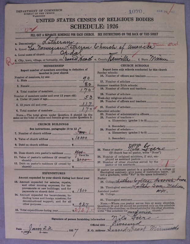 Scan of Norwegian Lutheran Church of America: 1070