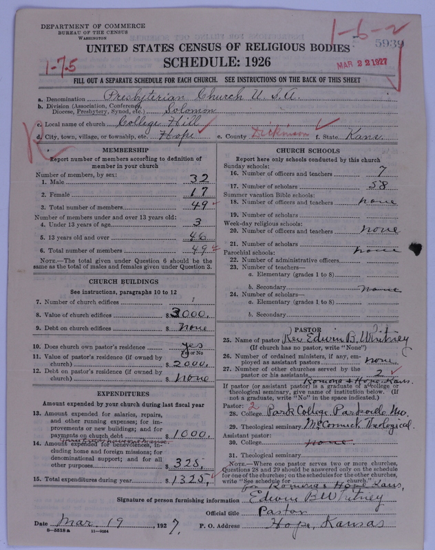 Scan of Presbyterian Church in the United States of America: 5939