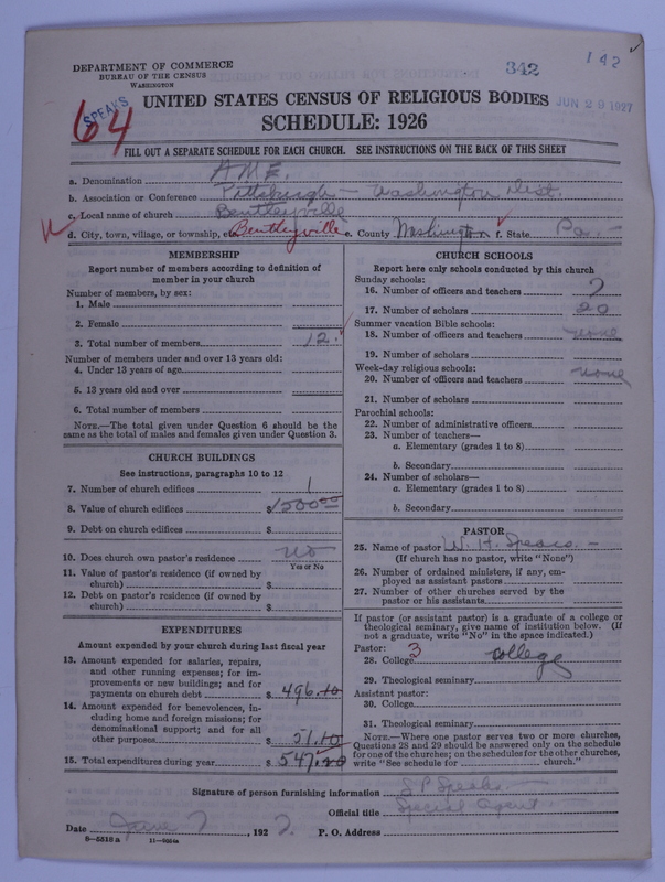 Scan of African Methodist Episcopal Church: 342