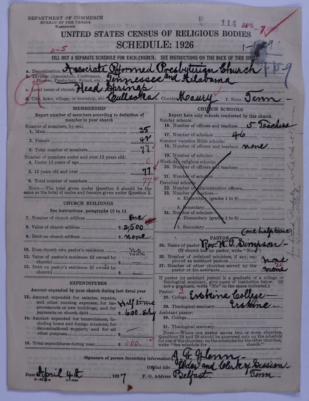 Scan of Associate Reformed Presbyterian Church: 114