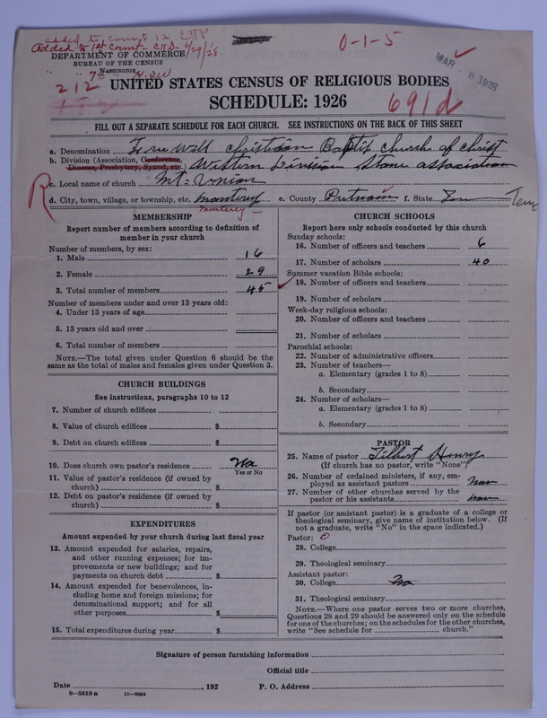 Scan of Free Will Baptists: 691d