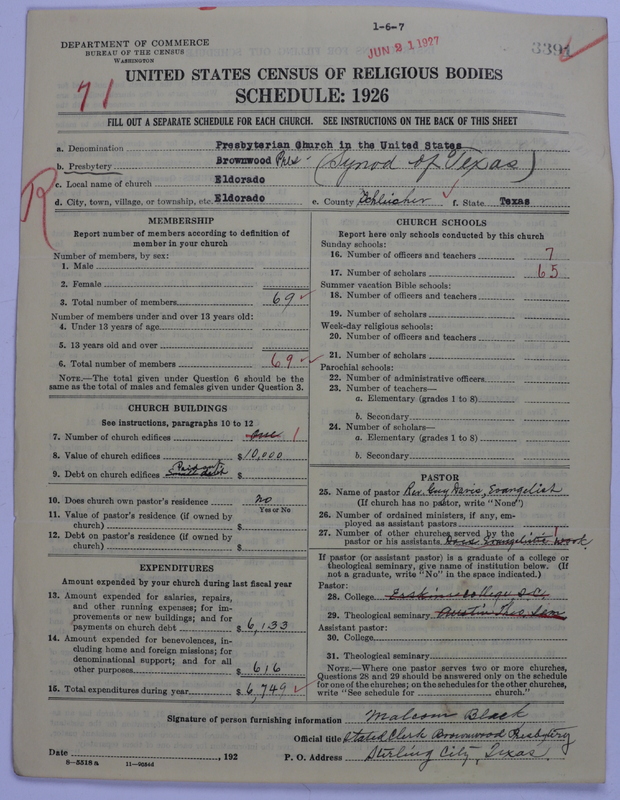 Scan of Presbyterian Church in the United States: 3391