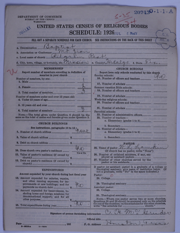 Scan of Negro Baptists: 20743