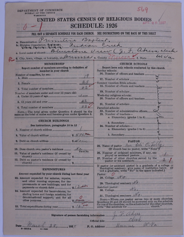Scan of Primitive Baptists: 569