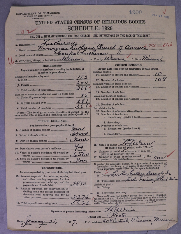 Scan of Norwegian Lutheran Church of America: 1200
