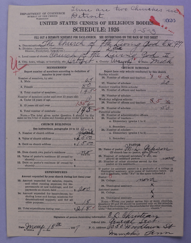 Scan of Church of the Living God, Christian Workers for Fellowship: 20