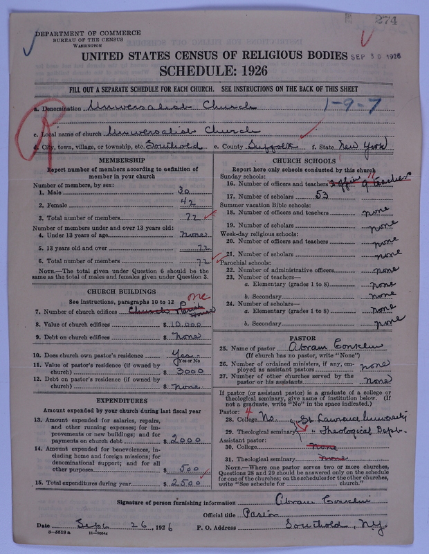 Scan of Universalist Church: 274