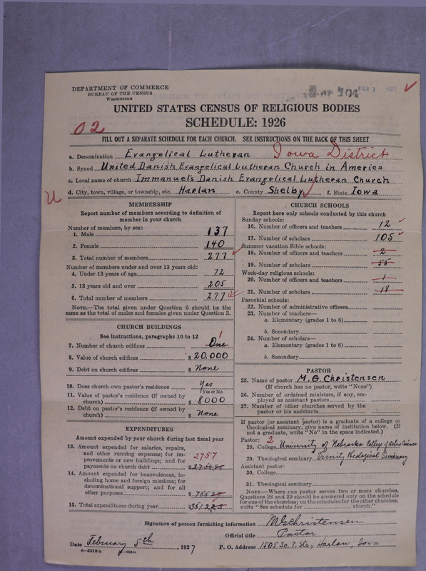 Scan of United Danish Evangelical Lutheran Church in America: 104
